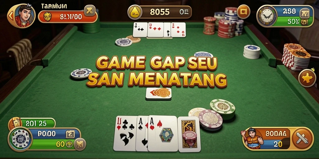 Tampilan gameplay seru di aplikasi Gaple 8055.