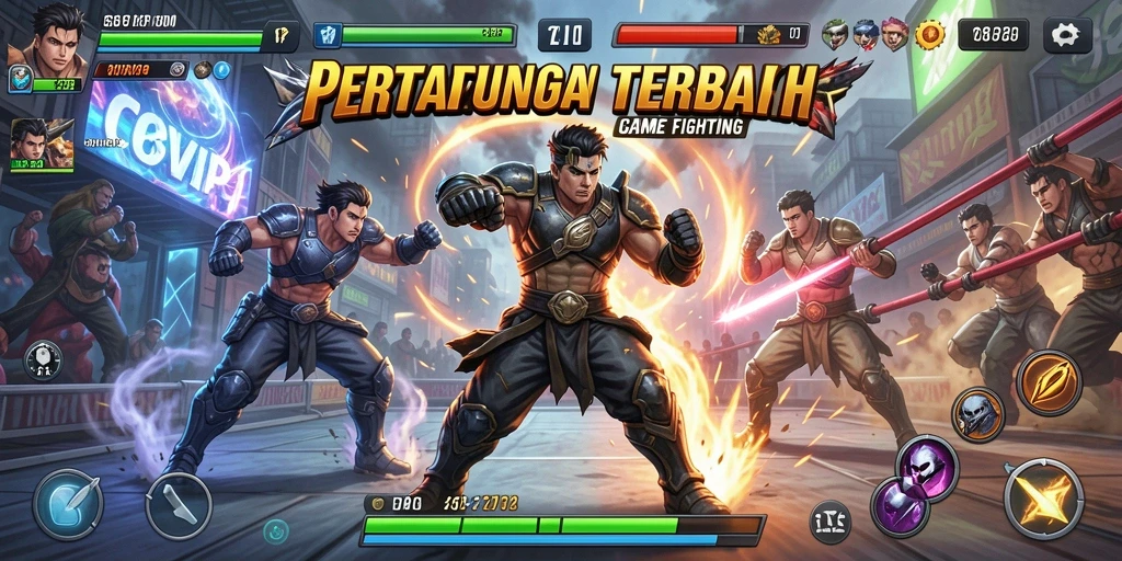 Screenshot C8VIP menampilkan pertarungan yang intens dan gameplay yang seru.