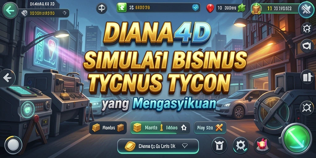 Tampilan gameplay DIANA4D dengan elemen manajemen yang seru.