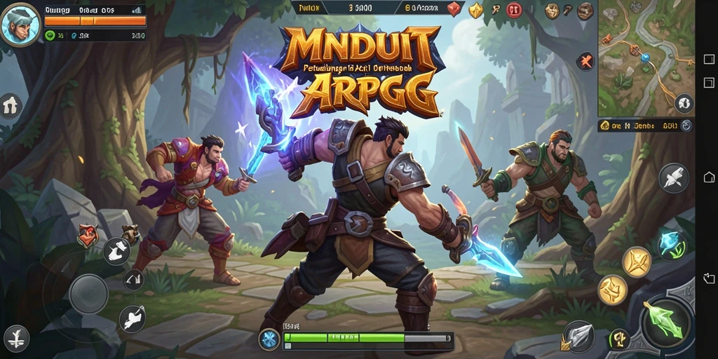 Tampilan aksi seru dalam gameplay ARPG MNDUIT yang mendebarkan.