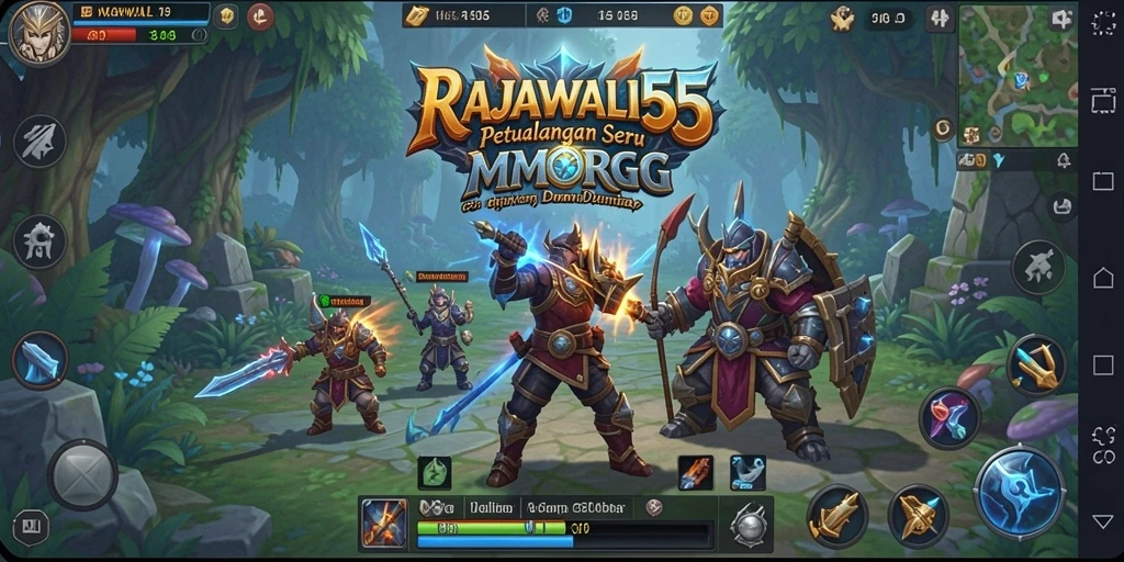 Tampilan gameplay seru dan dinamis dari RAJAWALI55.