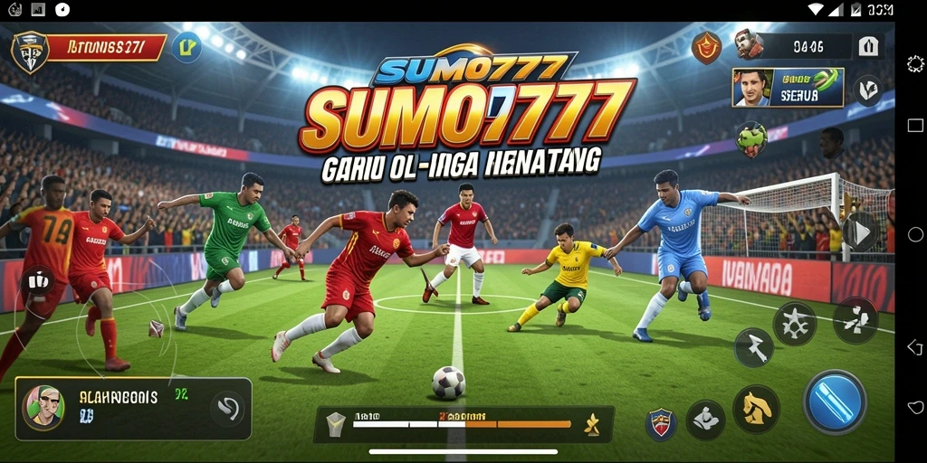 Screenshot gameplay SUMO777 yang menampilkan aksi seru dalam pertandingan olahraga.